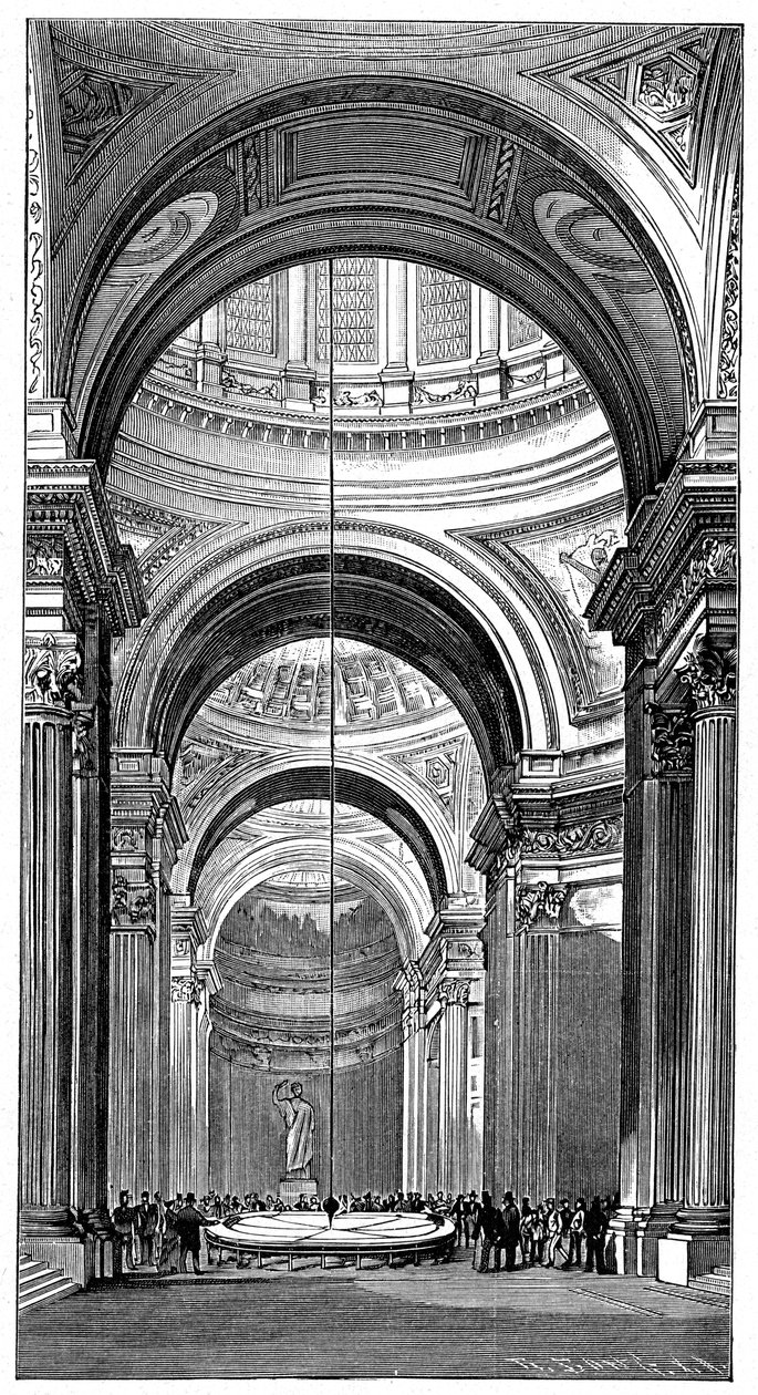 Foucaults Pendel im Panthéon, Paris von Unbekannt