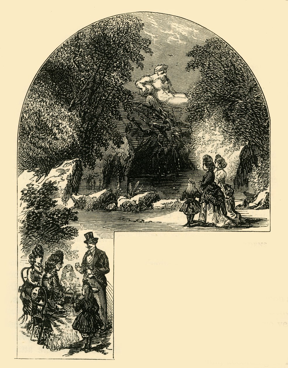 Brunnen in den Surrey Gardens, ca. 1878 von Unbekannt