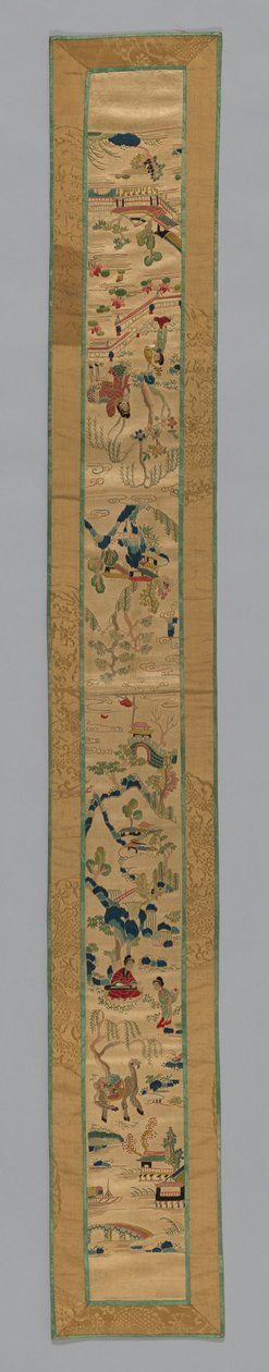 Fragment eines Ärmelbands, China, Qing-Dynastie 1644-1911, 1850-75 von Unbekannt