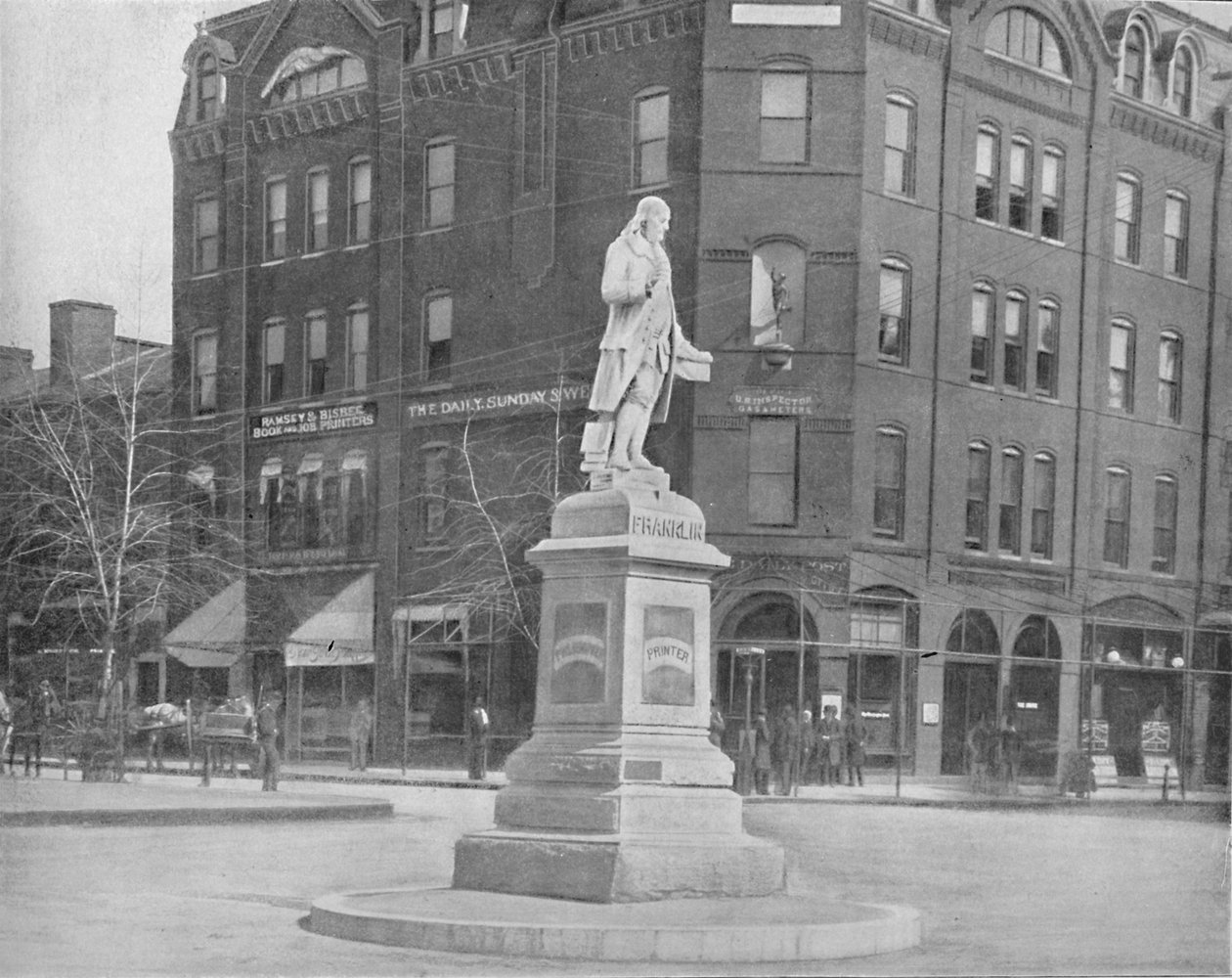 Franklin-Statue, Washington, D.C., ca. 1897 von Unbekannt