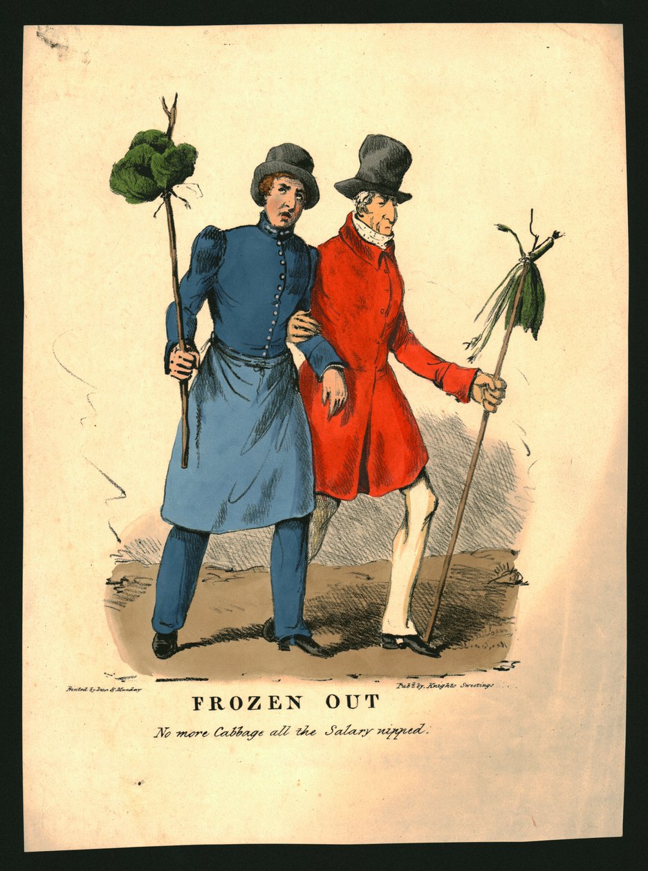 Ausgefroren, ca. 1830 von Unbekannt