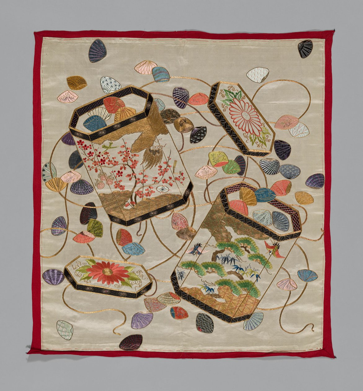 Fukusa-Geschenkabdeckung, Japan, Edo-Zeit 1615-1868, 1775-1800 von Unbekannt
