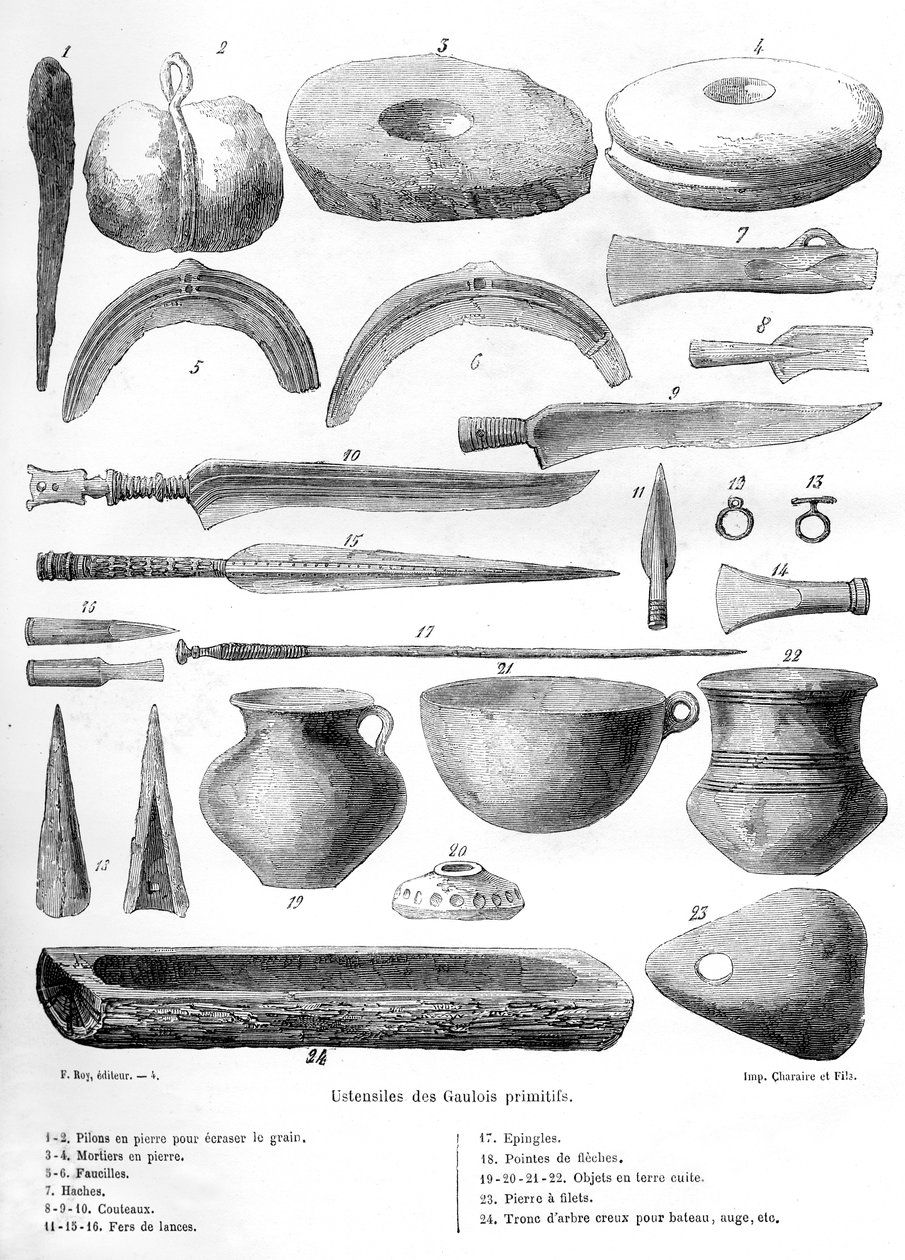 Gallische Utensilien, 1882-1884 von Unbekannt