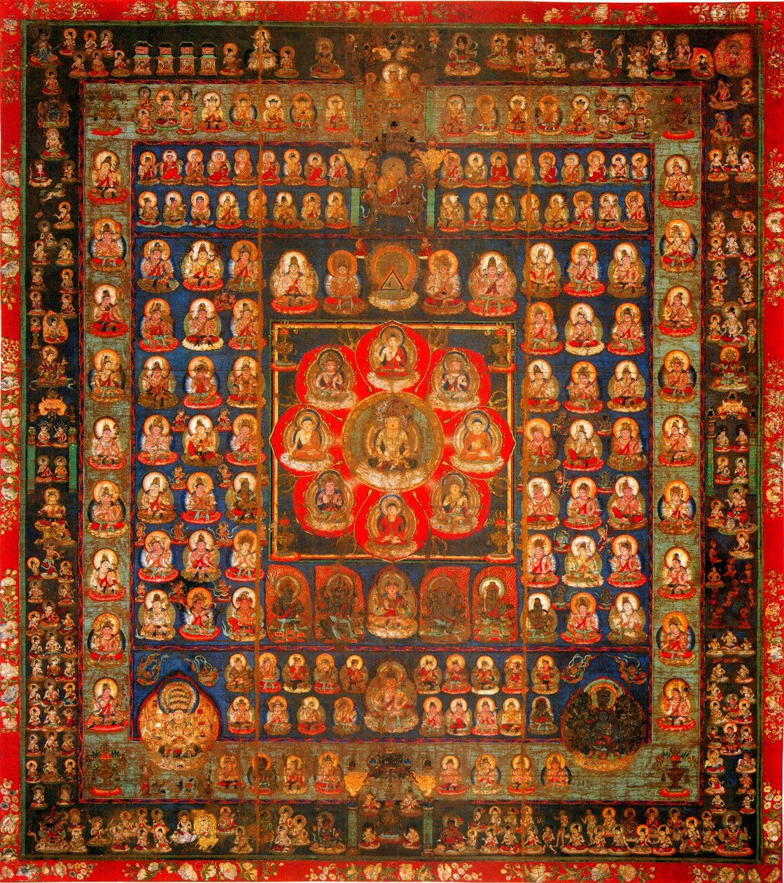 Garbhadhatu Mandala, 8.-9. Jahrhundert von Unbekannt