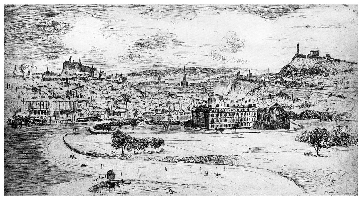 Gesamtansicht von Edinburgh, vom Arthur