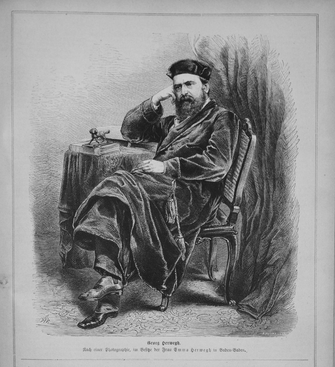 Georg Herwegh 1817-1875, 1870er Jahre von Unbekannt
