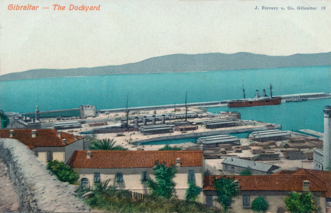 Gibraltar - Die Werft, 1900 von Unbekannt