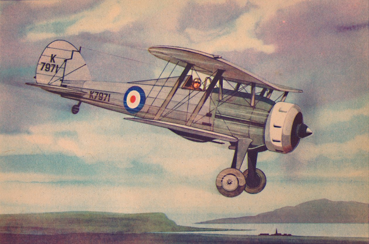 Gloster Gladiator Jagd-Doppeldecker, ca. 1944 von Unbekannt