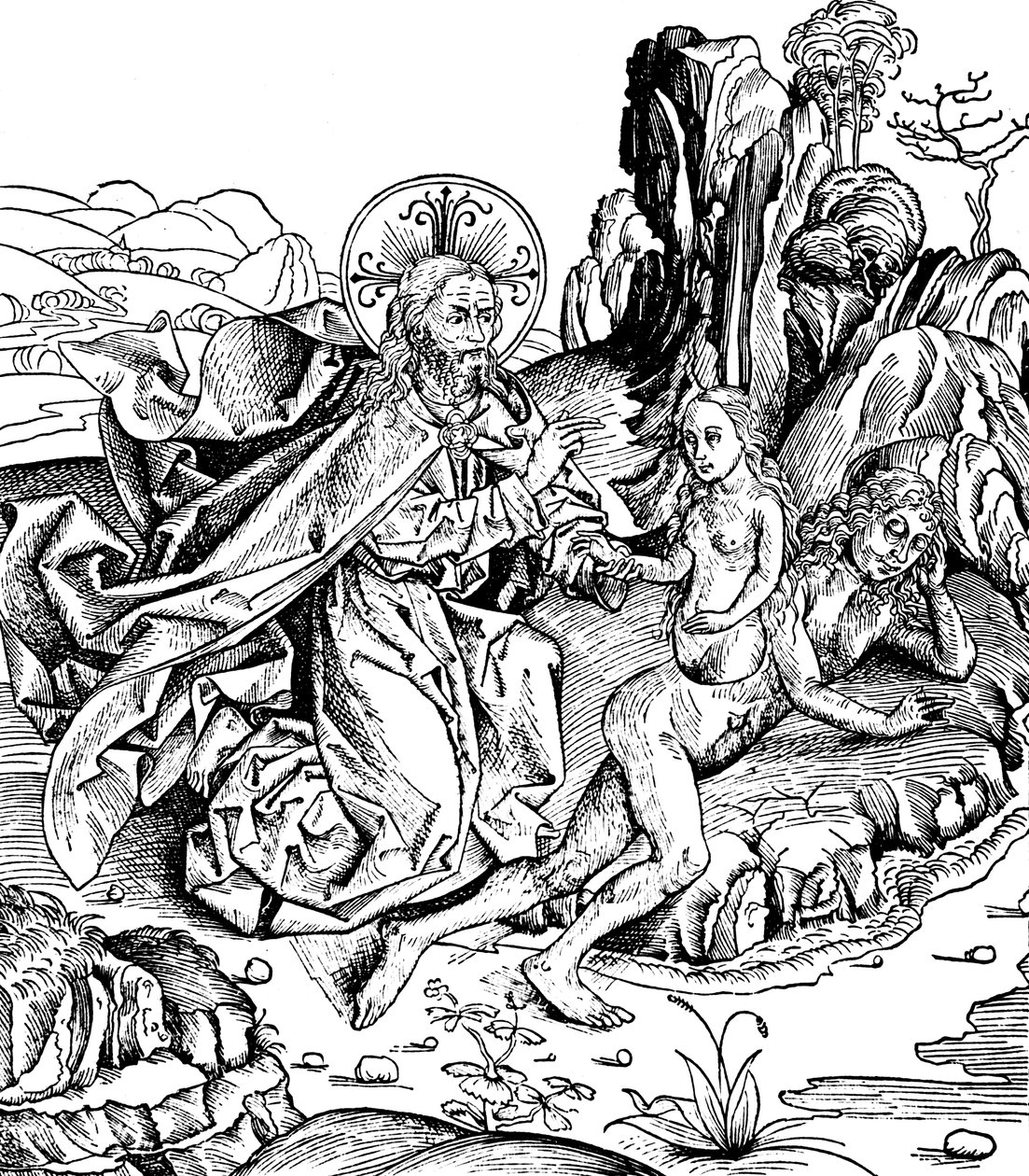 Gott erschafft Eva aus Adams Rippe, 1493 von Unbekannt