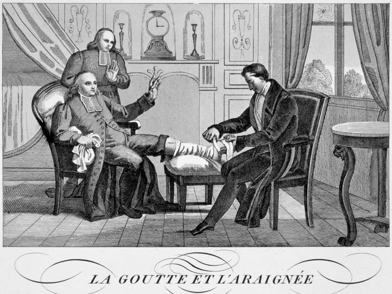 Gicht und die Spinne, um 1835 von Unbekannt