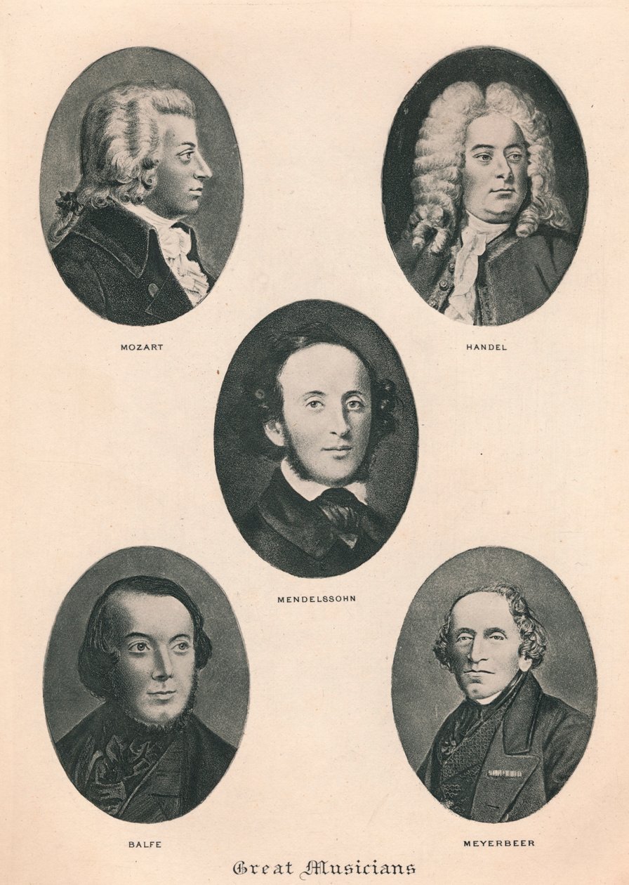 Große Musiker - Platte IV., 1895 von Unbekannt