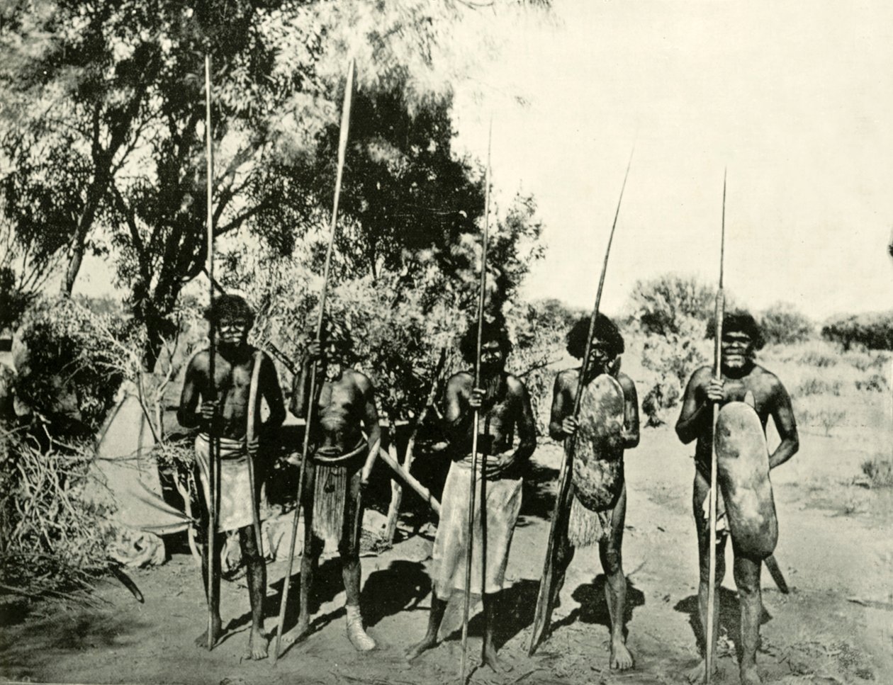 Gruppe von Aborigines-Männern, Queensland, Australien, 1901 von Unbekannt