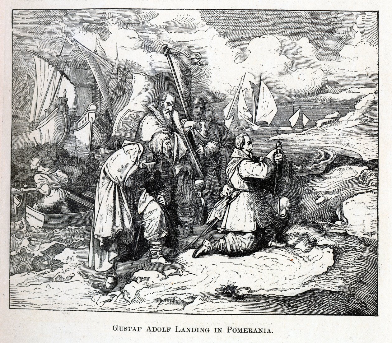Gustav Adolf landet in Pommern, 1882 von Unbekannt