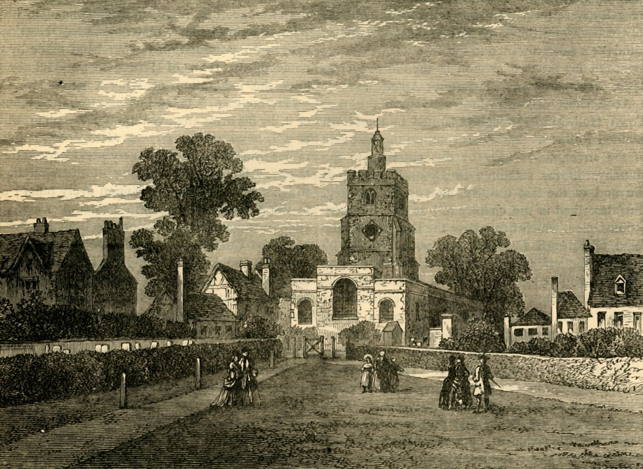 Hackney Kirche, ca. 1876 von Unbekannt