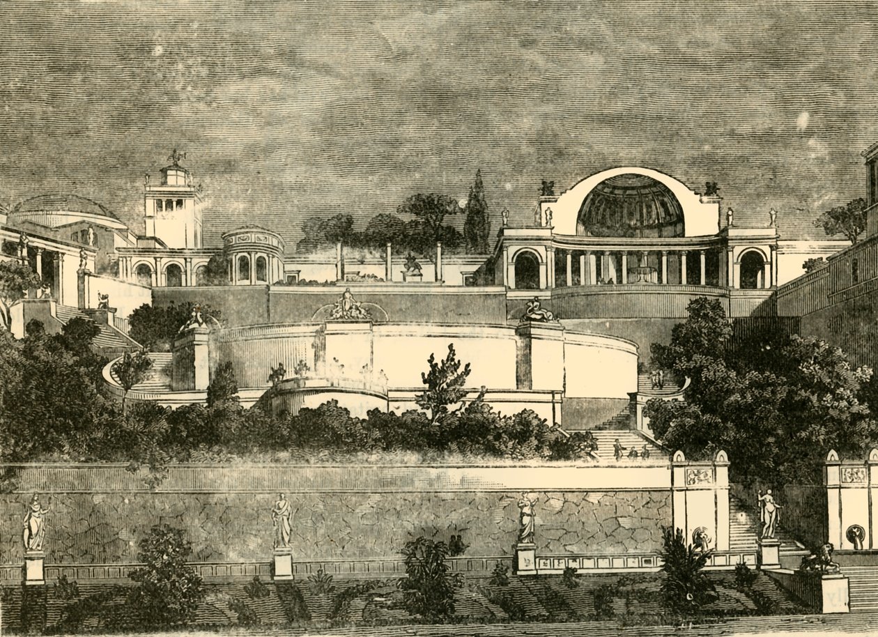 Hadrians Villa in Tibur, 1890 von Unbekannt