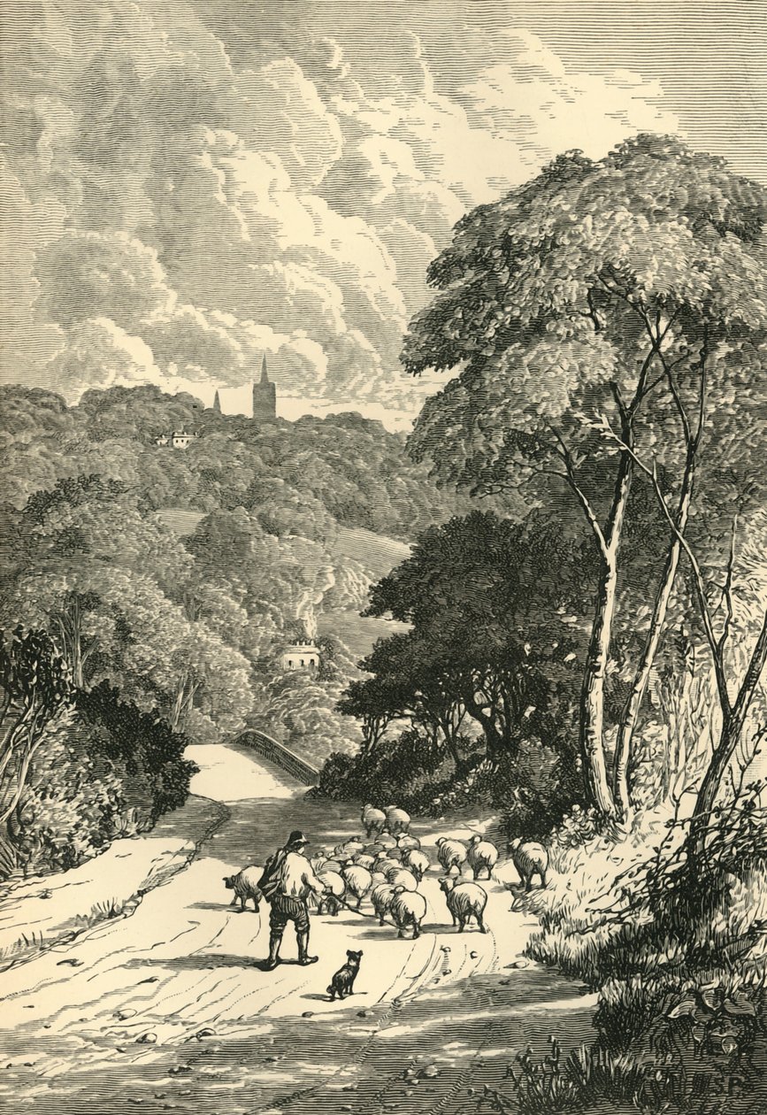 Hampstead, von der Kilburn Road, ca. 1876 von Unbekannt