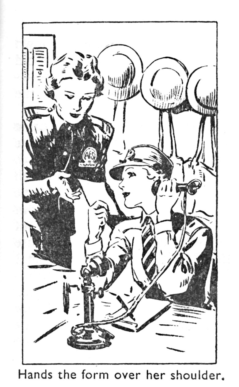 Hände die Form über ihre Schulter, 1940 von Unbekannt