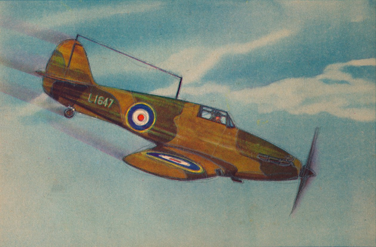 Hawker Hurricane Jagdflugzeug, ca. 1944 von Unbekannt