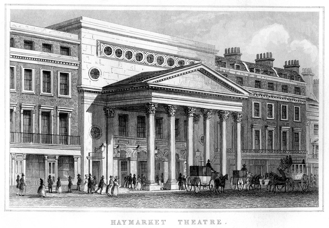 Haymarket Theatre, Westminster, London, 19. Jahrhundert von Unbekannt