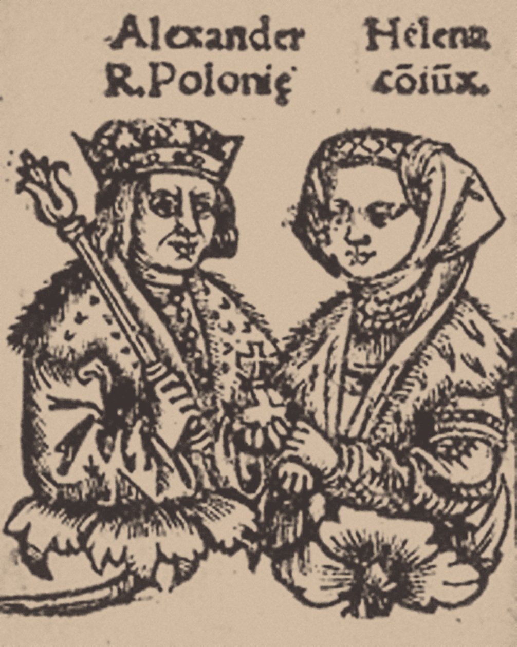 Helena Iwanowna von Moskau mit Alexander Jagiellon, 1519 von Unbekannt