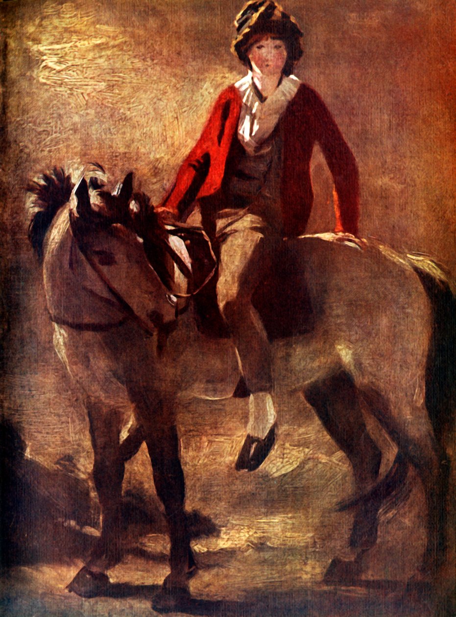Henry Raeburn auf einem grauen Pony von Unbekannt