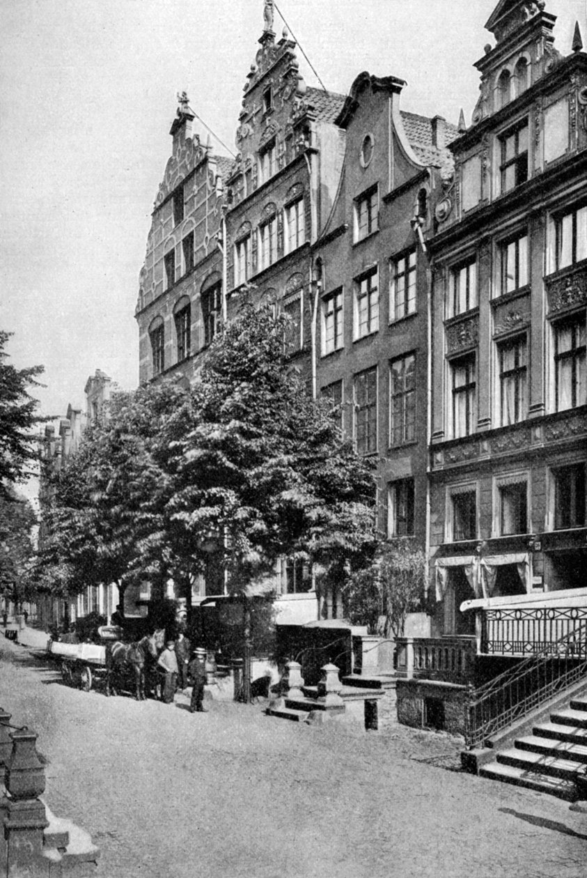 Häuser in der Brodbankengasse, Danzig, ca. 1922 von Unbekannt
