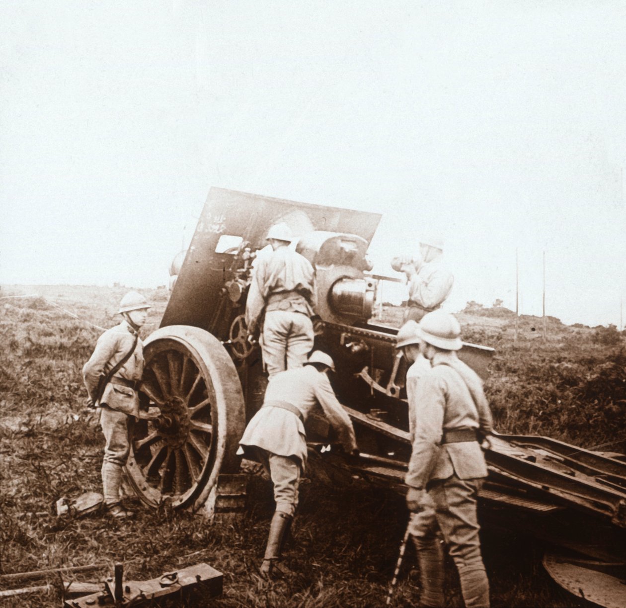 Haubitzenbatterie, ca. 1914-1918 von Unbekannt