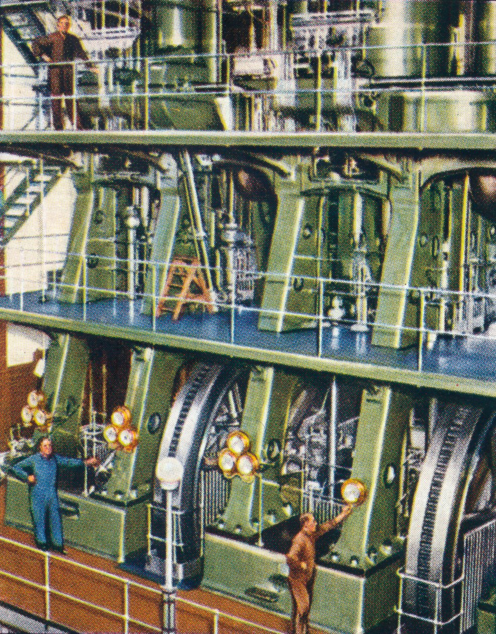 Große dreifache Expansionspumpe, 1938 von Unbekannt