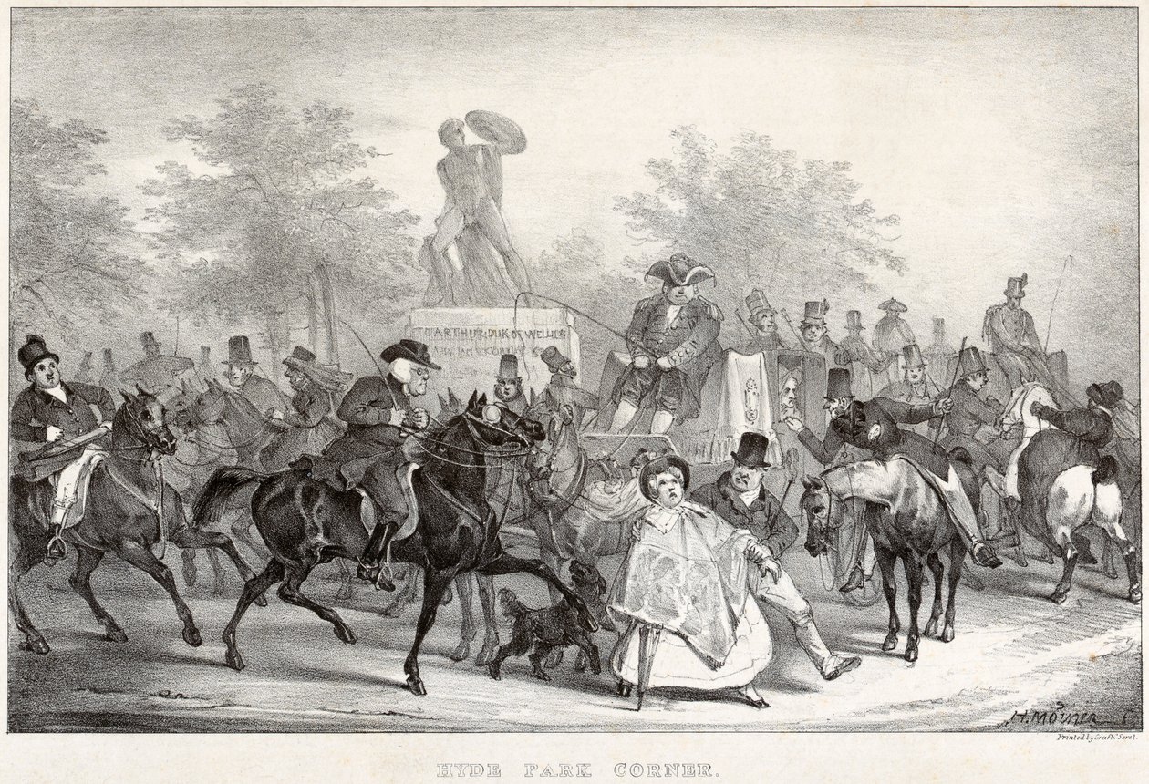 Hyde Park Corner, 1825 von Unbekannt