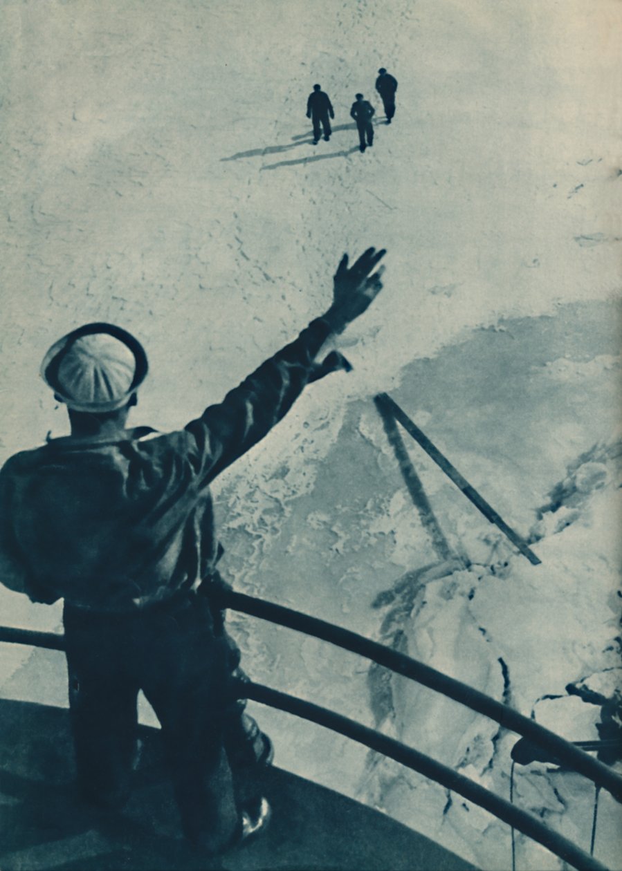 Eisbrücke in den USA, 1936 von Unbekannt