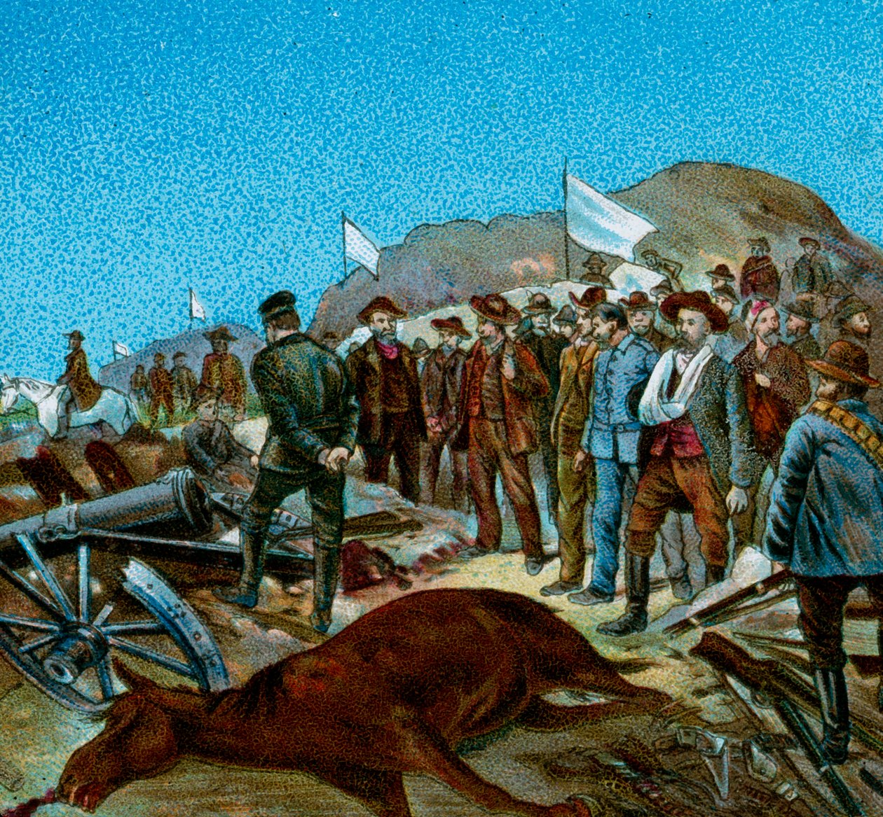 Im Lager von Cronje nach der Kapitulation, 1900 von Unbekannt