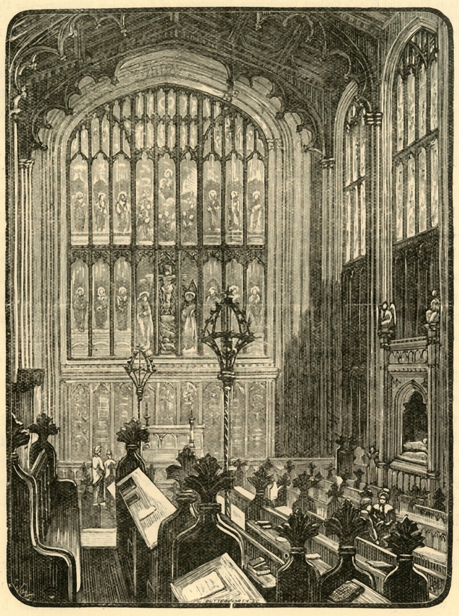 Innenraum der Kapelle, 1898 von Unbekannt
