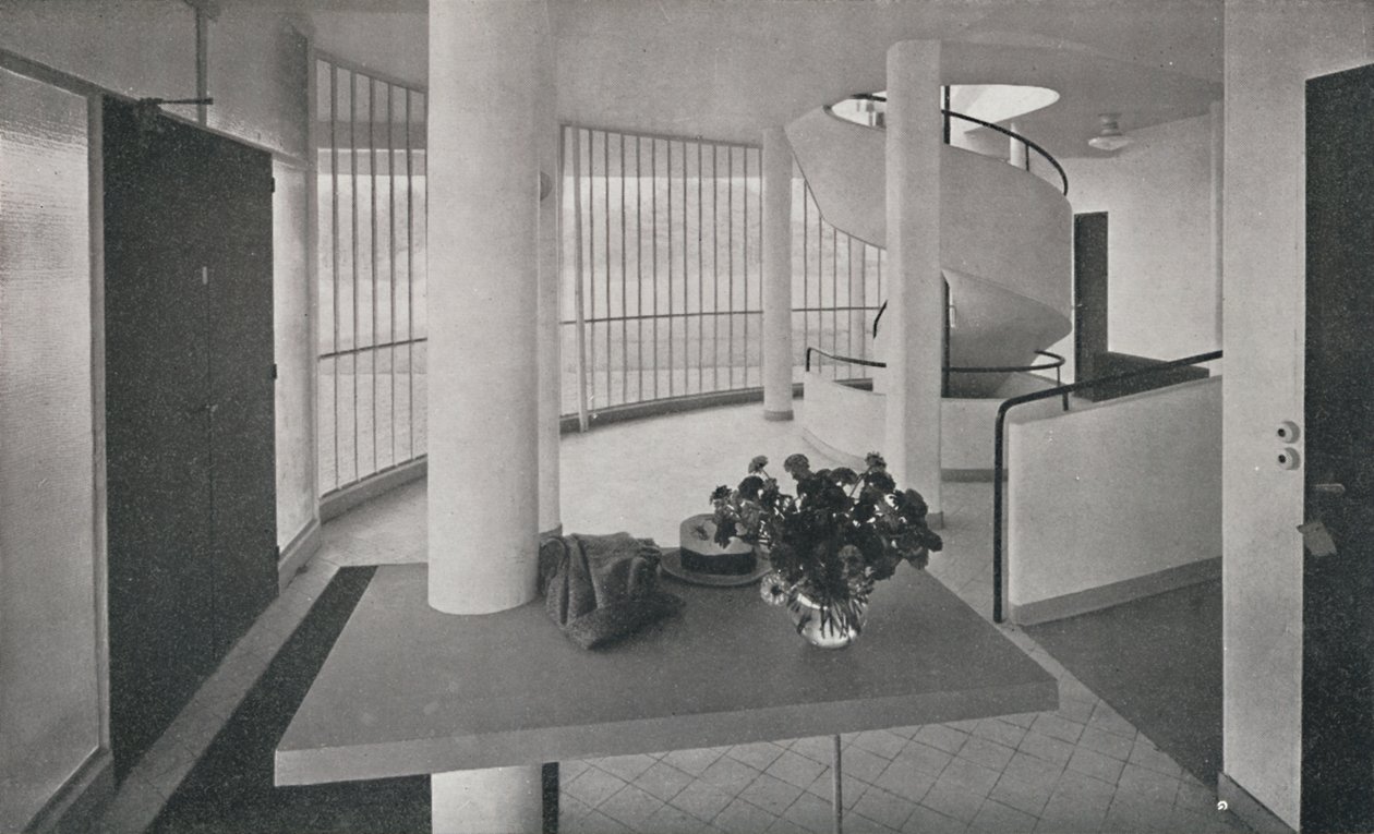 Innenraum der Villa in Poissy, 1933 von Unbekannt