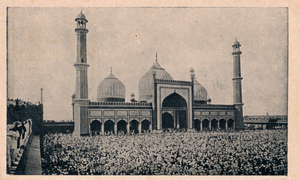 Jama Masjid, Delhi, um 1900 von Unbekannt