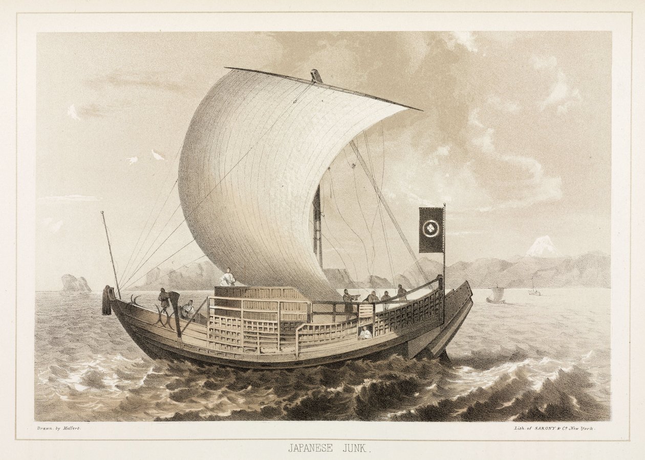 Japanische Dschunke, ca. 1853-1856 von Unbekannt