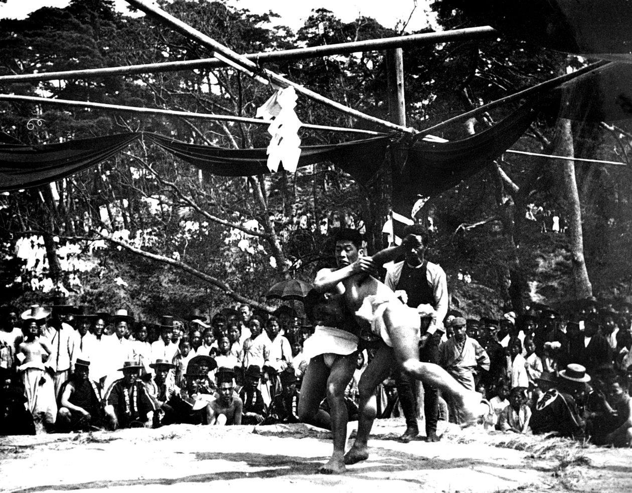 Japanisches Sumo-Ringen, Korea, 1900 von Unbekannt