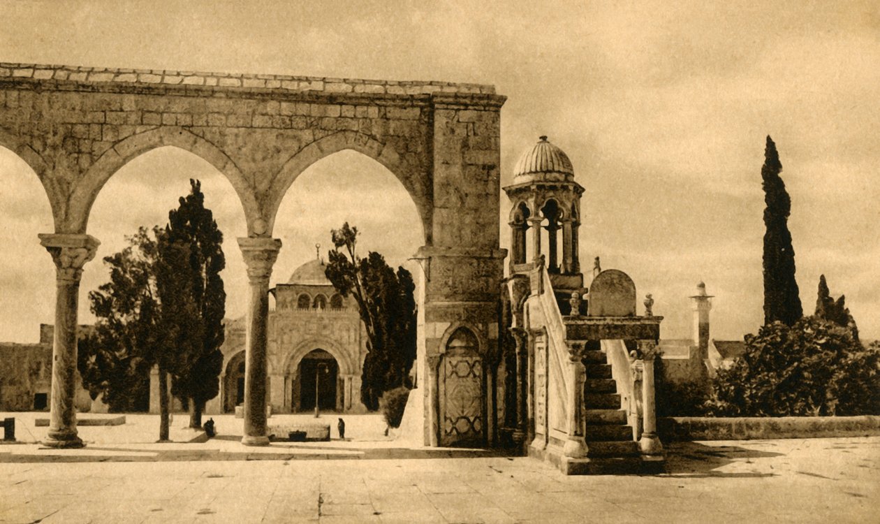 Jerusalem - Moschee El-Aksa, um 1918-um 1939 von Unbekannt