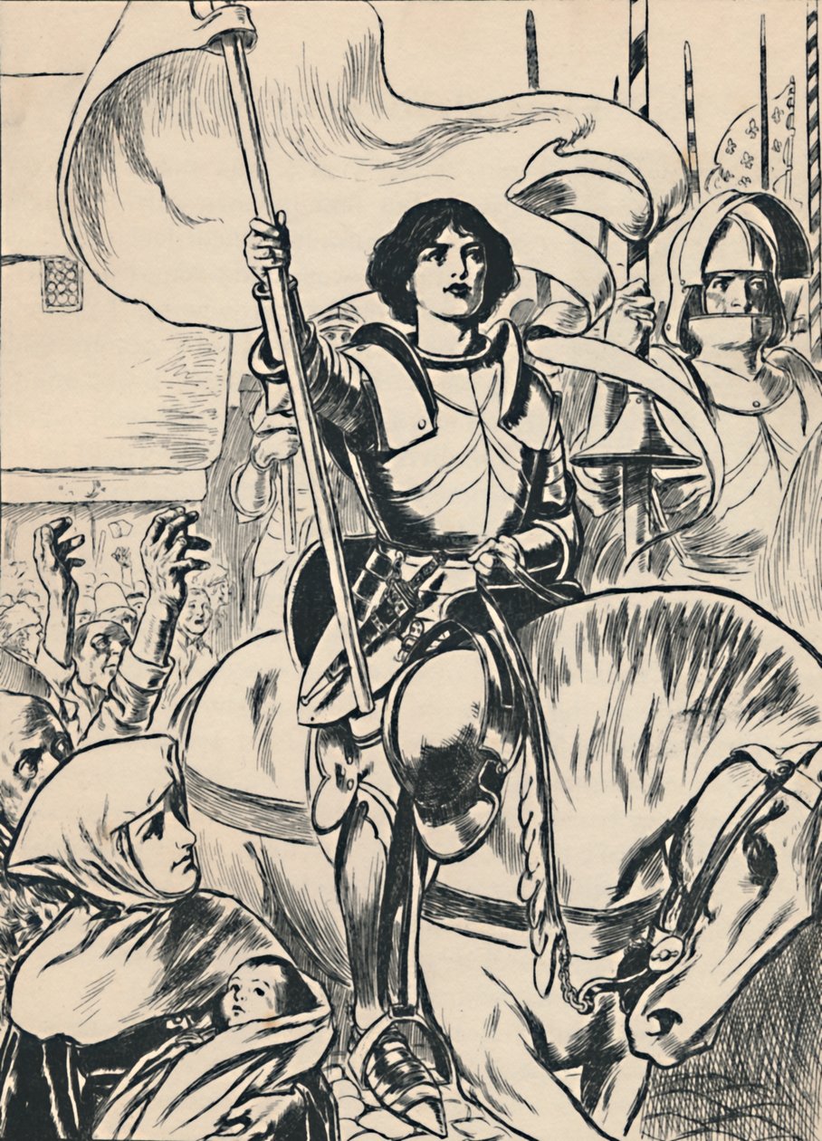 Johanna an der Spitze der Armee, um 1907 von Unbekannt