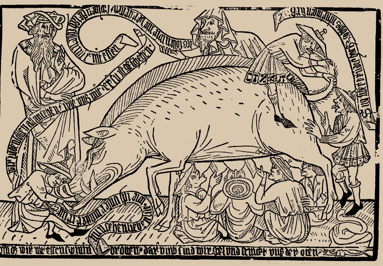 Judensau, ca. 1470 von Unbekannt