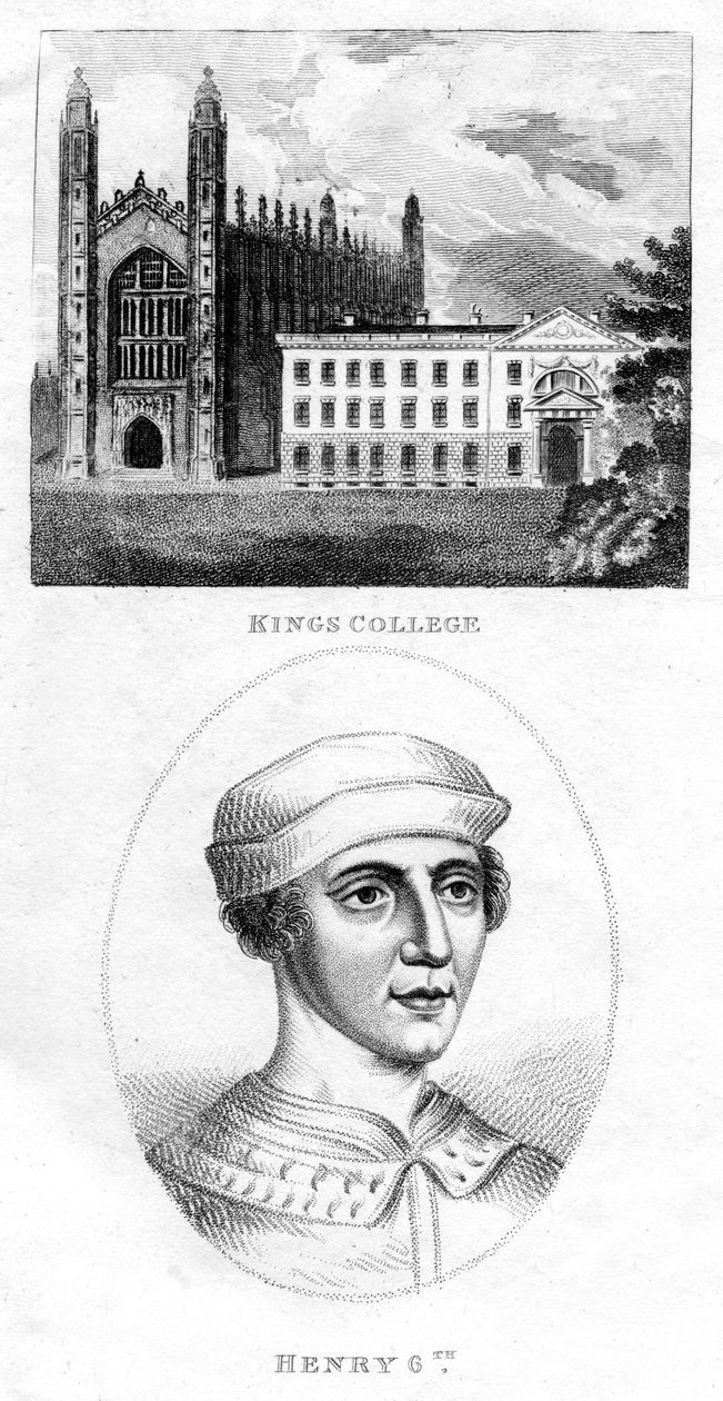 Kings College, Cambridge, und Heinrich VI., 1801 von Unbekannt