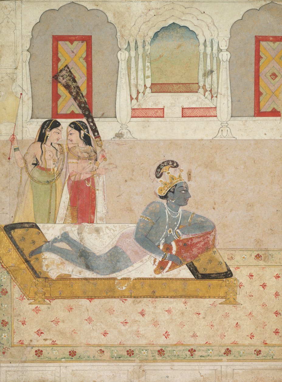Krishna erwartet Radha, ca. 1750-1760 von Unbekannt