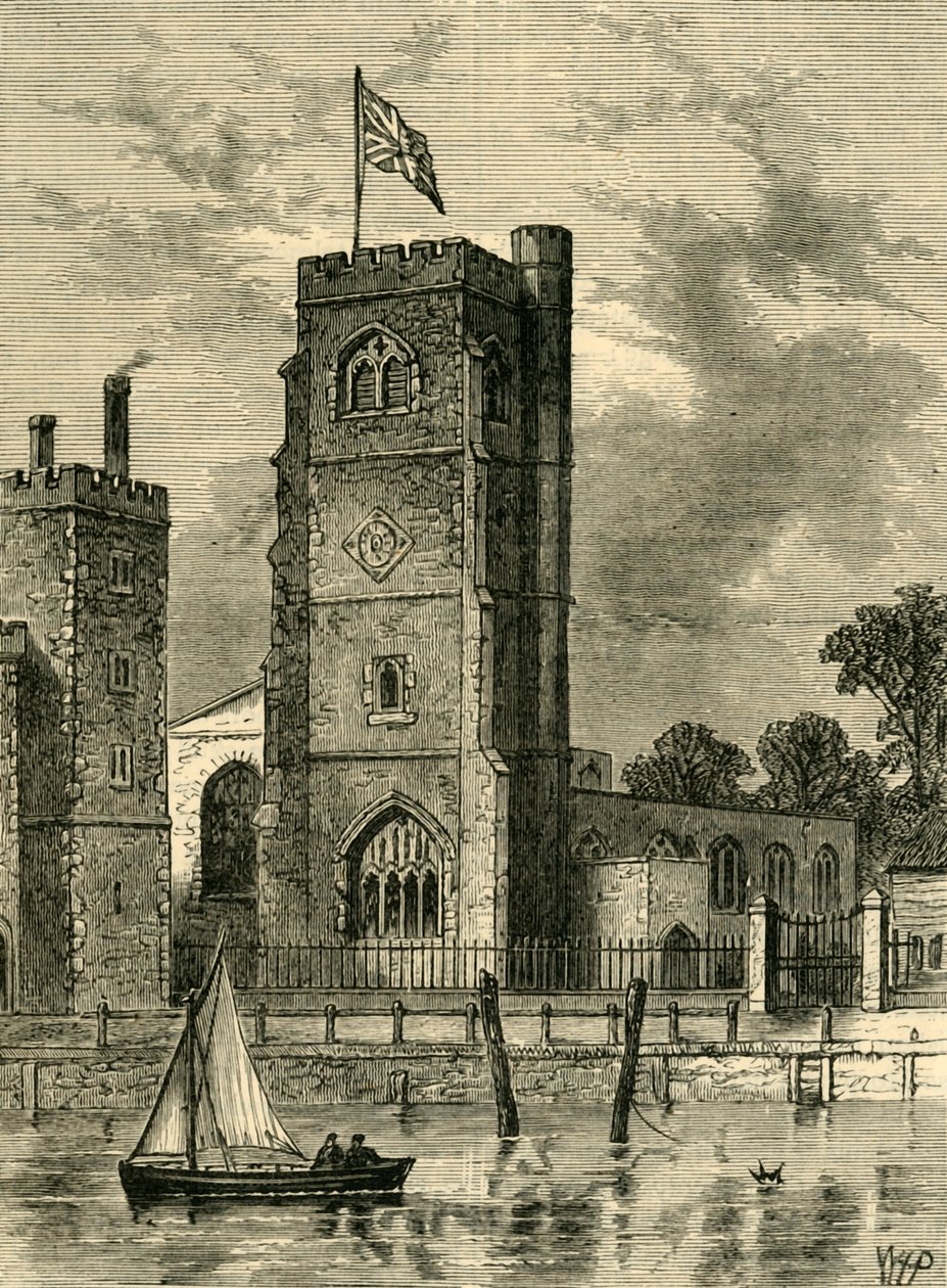 Lambeth Kirche 1825, ca. 1878 von Unbekannt