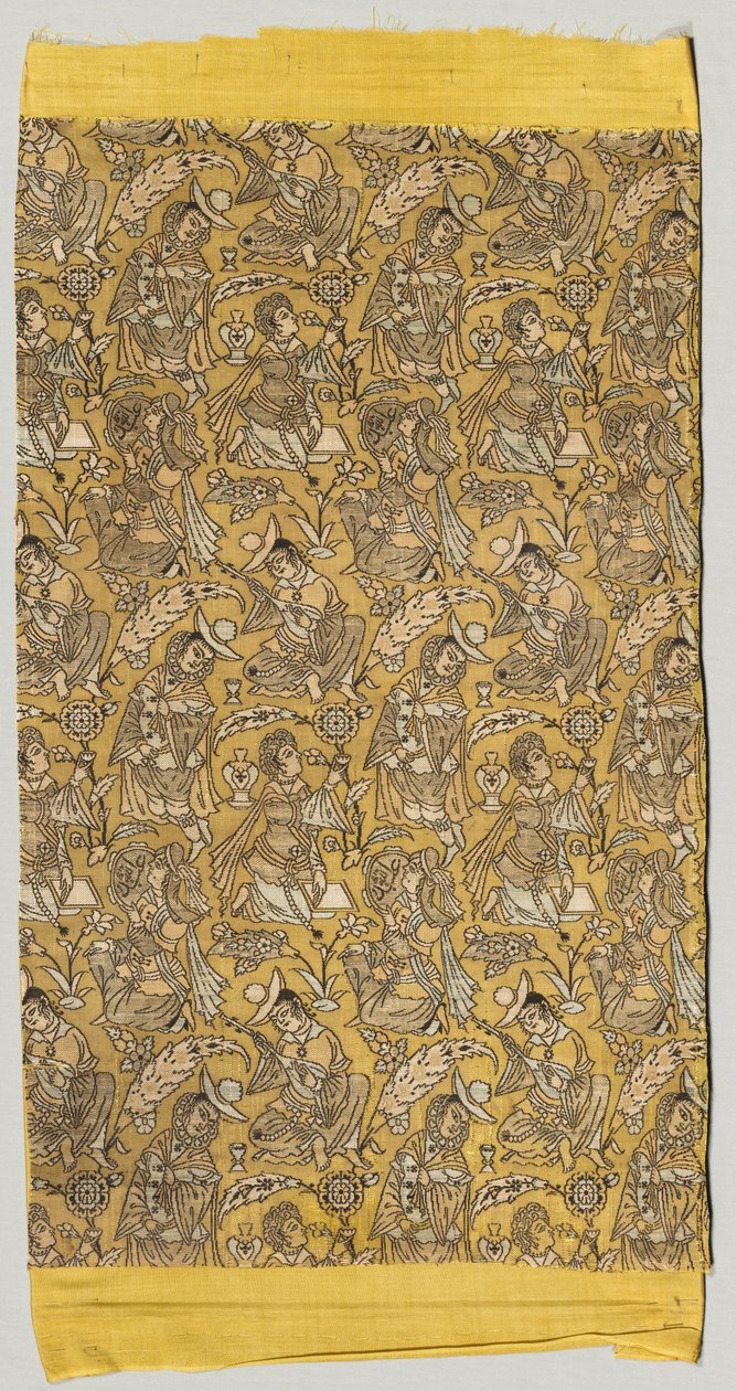 Lampas mit Tänzern und Musikern, 1600-1650 von Unbekannt