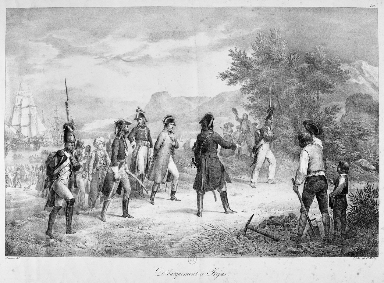 Landung in Frejus, März 1815 von Unbekannt