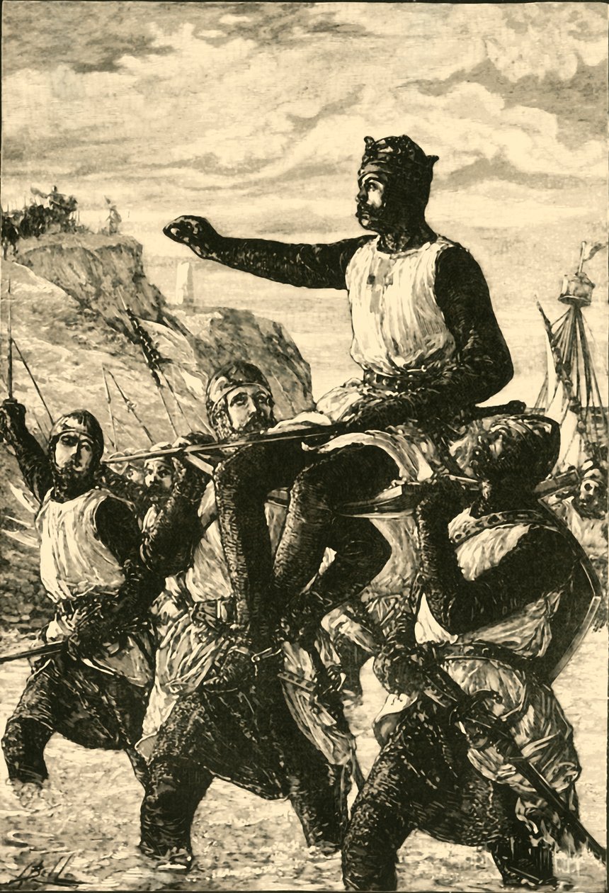 Landung von Roger Guiscard in Sizilien von Unbekannt
