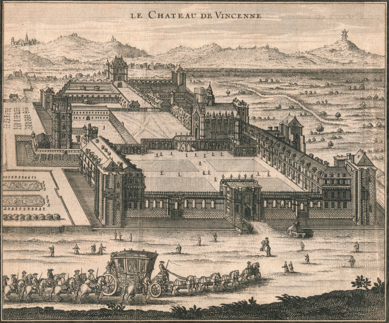 Das Schloss von Vincenne, 1723 von Unbekannt