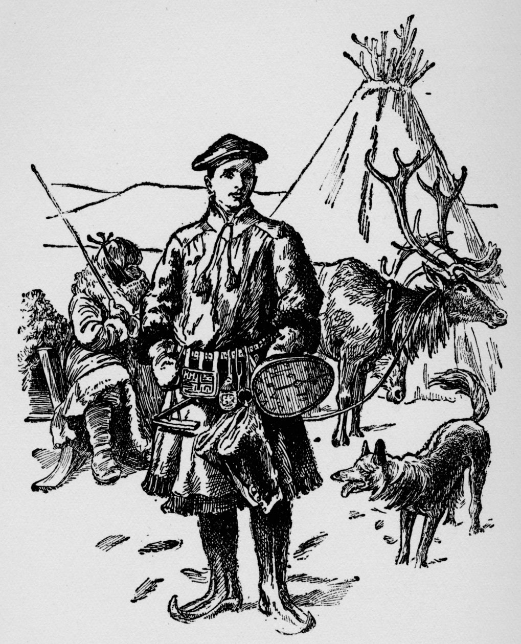 Linaeus in Lappland-Kleidung, ca. 1918 von Unbekannt
