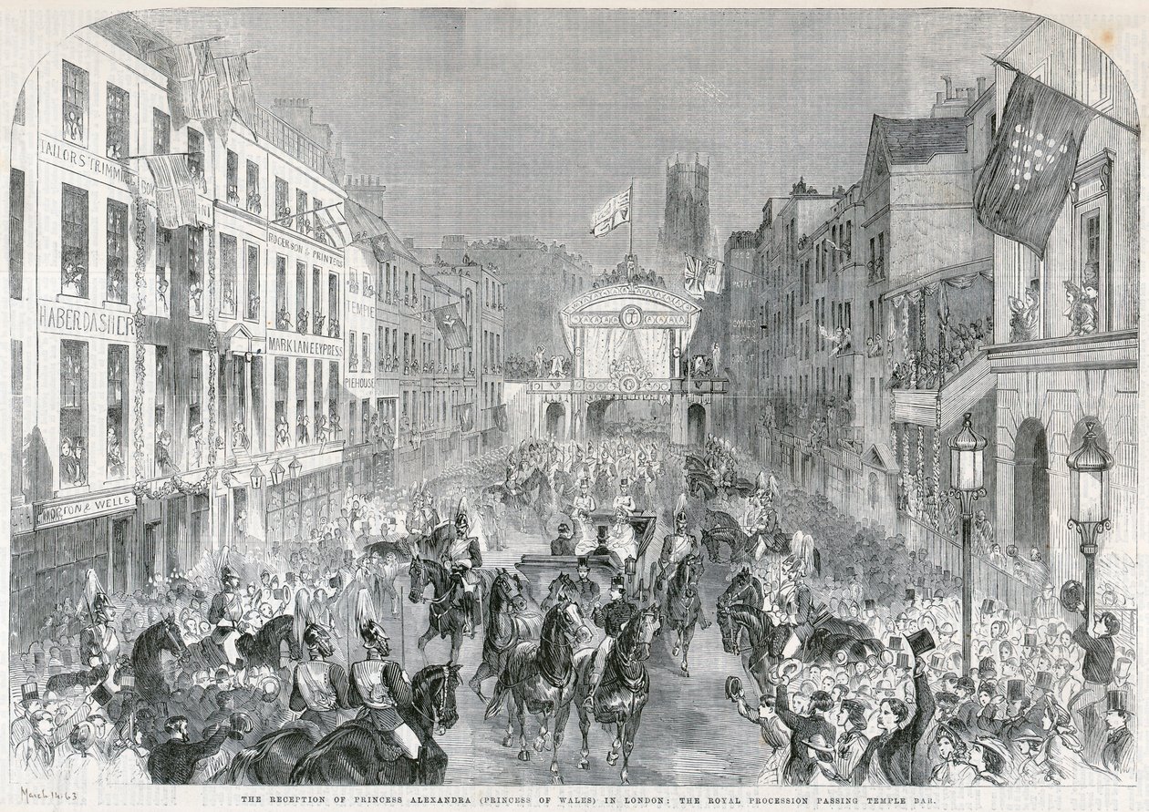 Londons Begrüßung von Prinzessin Alexandra, 1863 von Unbekannt