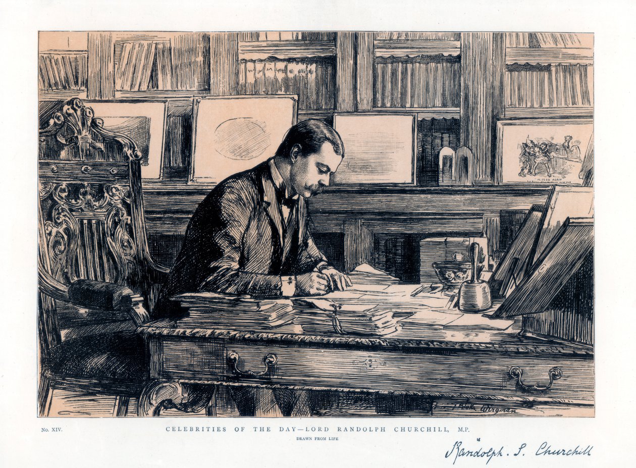 Lord Randolph Churchill 1849-1895, englischer Staatsmann, 1885 von Unbekannt
