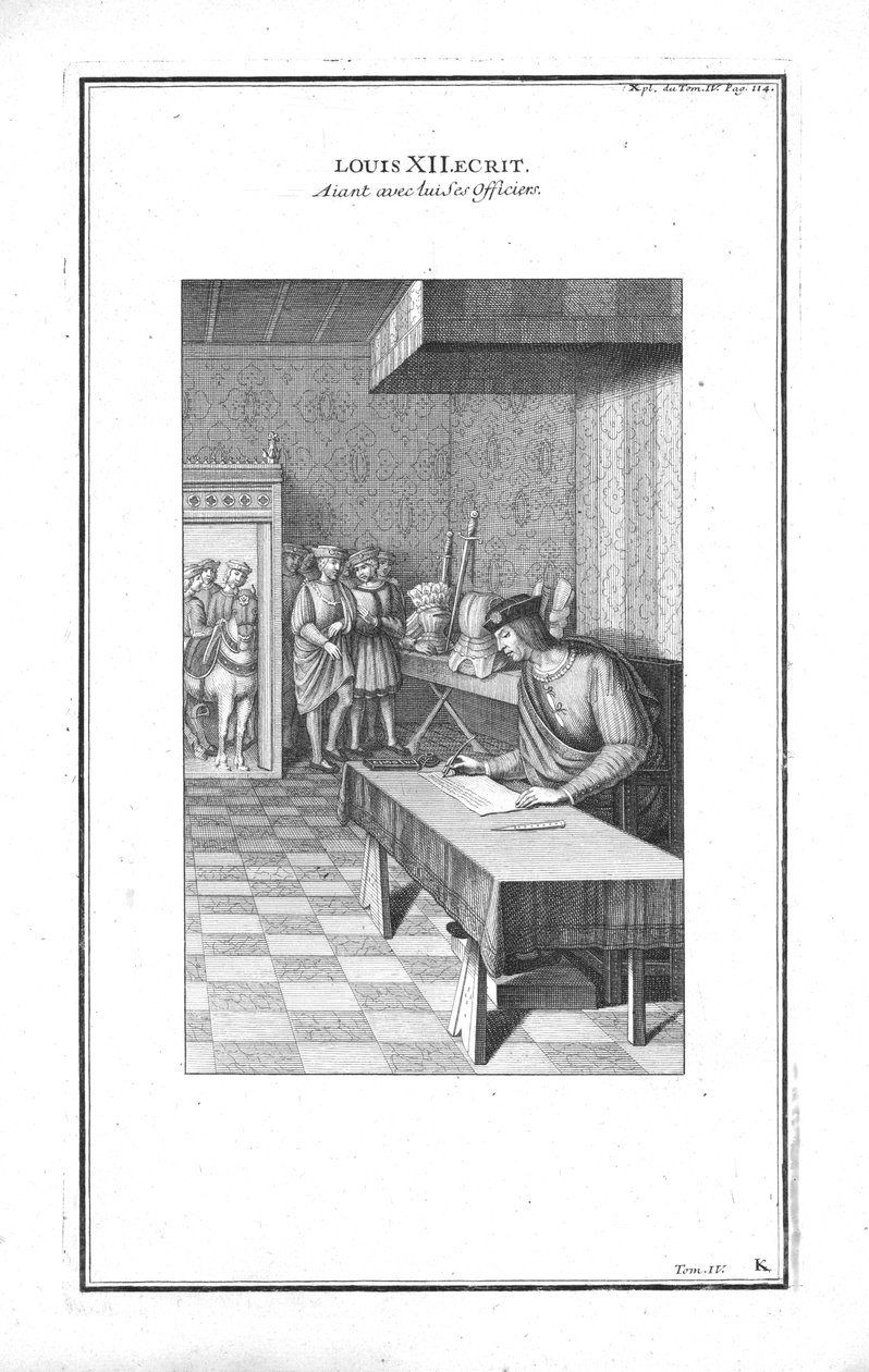 Louis XII. beim Schreiben, um 1760 von Unbekannt